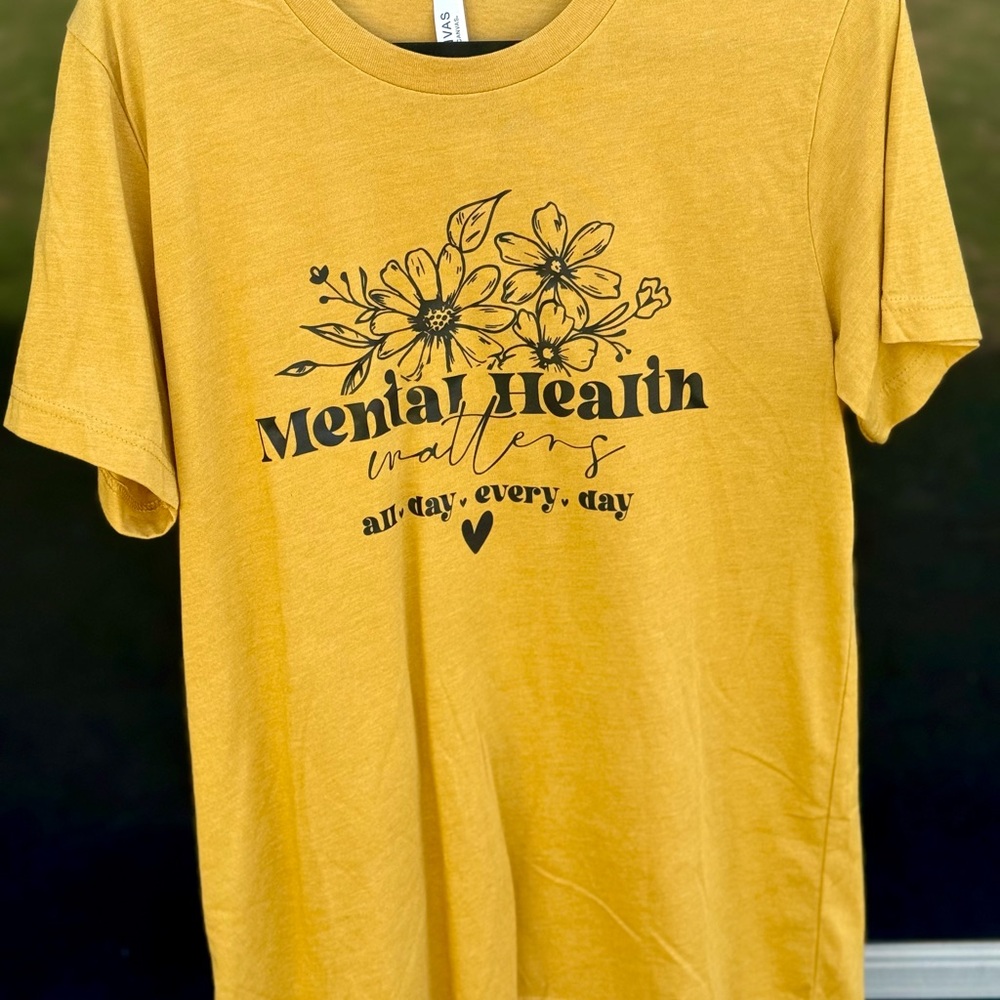 Mental Health Matters Yellow Graphic Tee